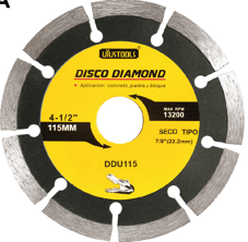 DDU115 – DISCO DIAMANTE 115MM SECO
